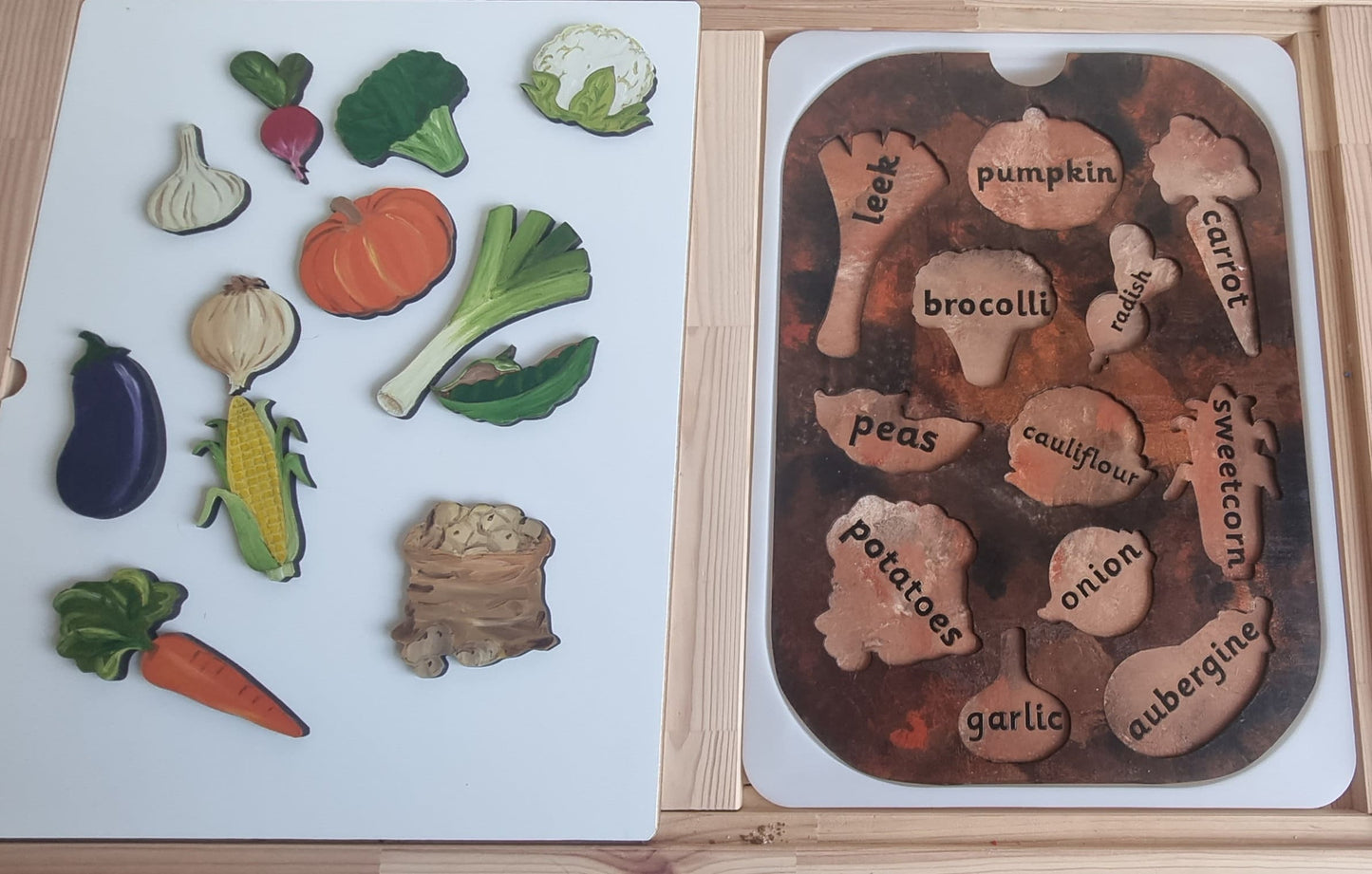 Learn about fruit and vegetables puzzle
