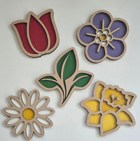 Spring Flowers Tinker Tray Set