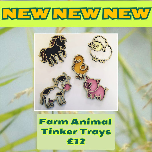 Farm animals tinker trays
