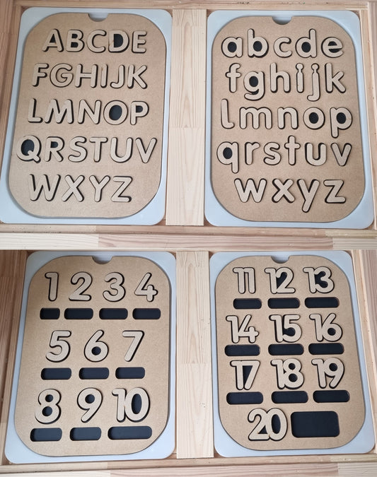 Alphabet and Numbers flisat table insert