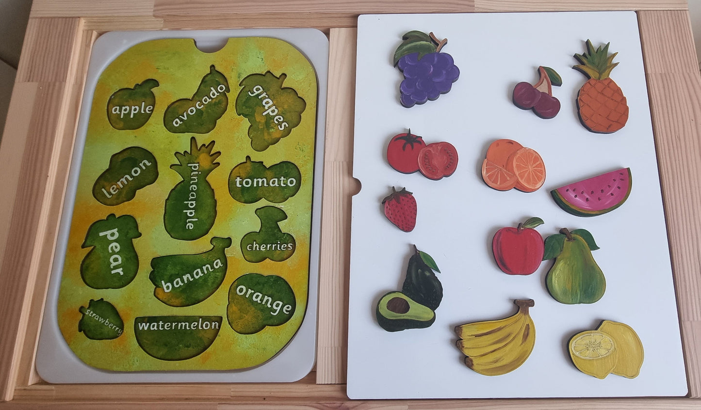 Learn about fruit and vegetables puzzle