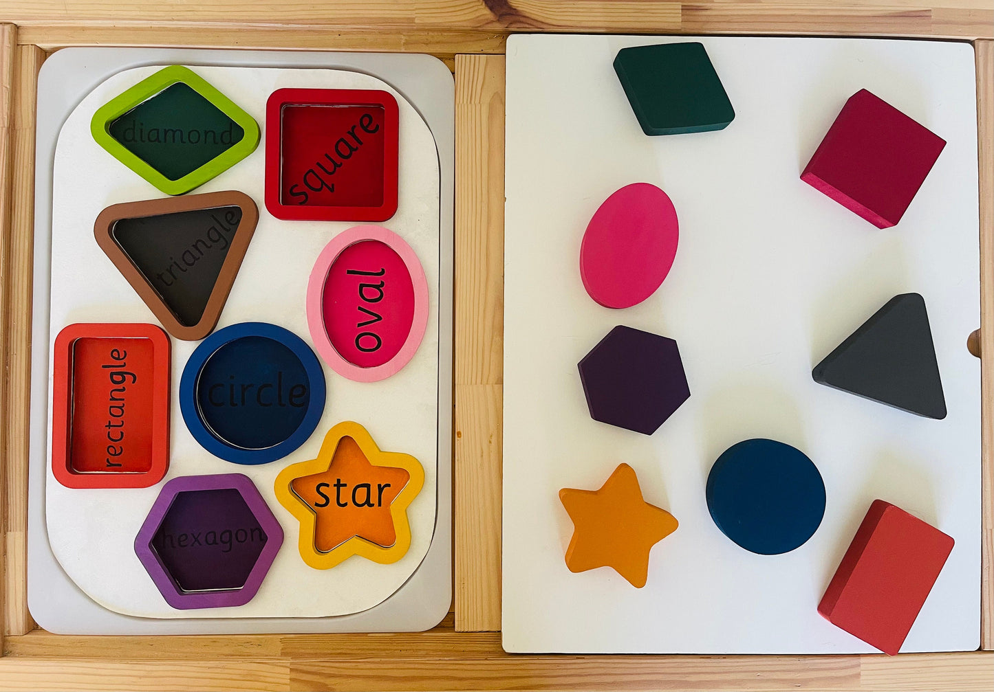 Multi use shapes activity flisat insert