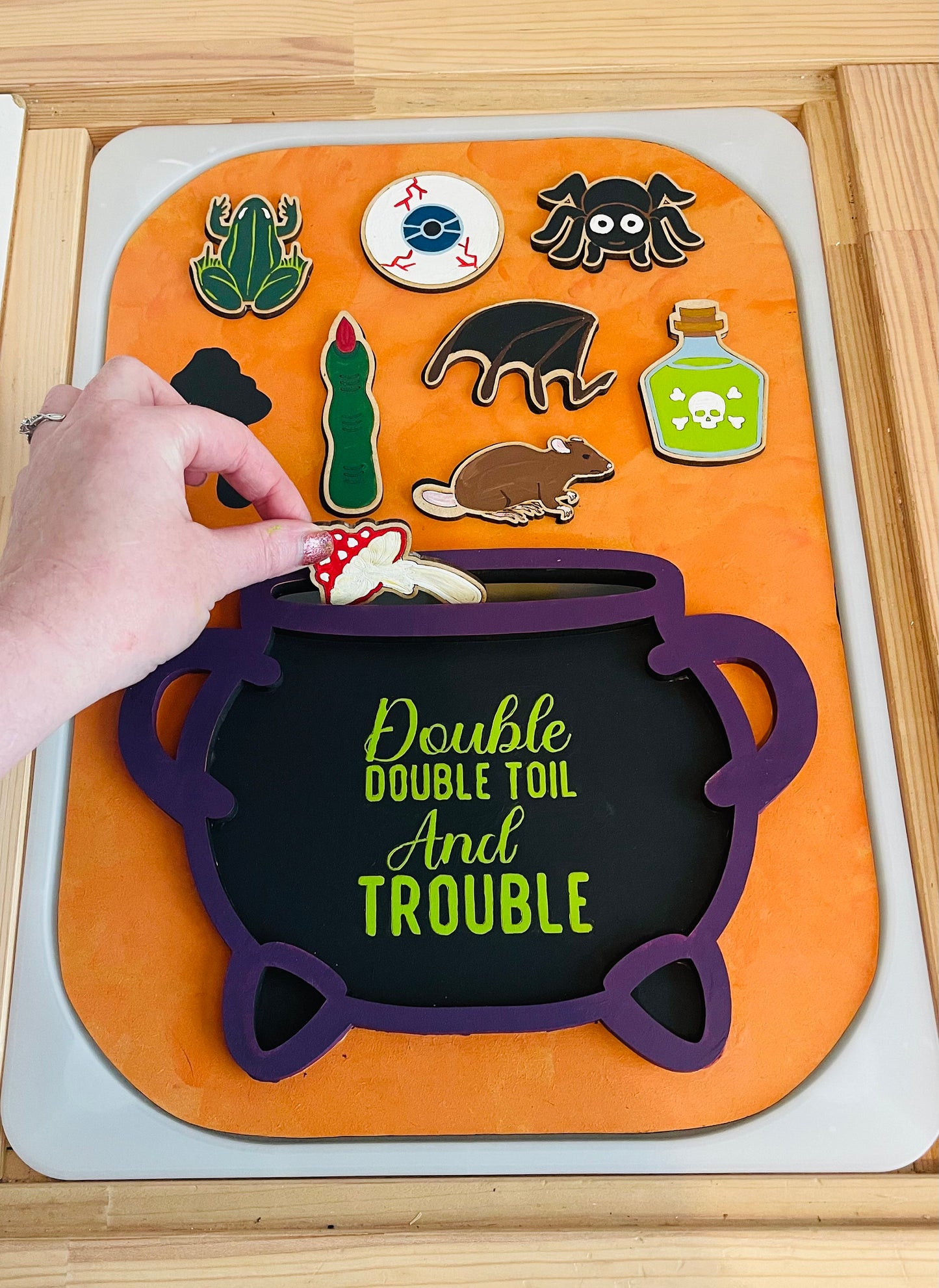 Halloween double sided posting flisat insert