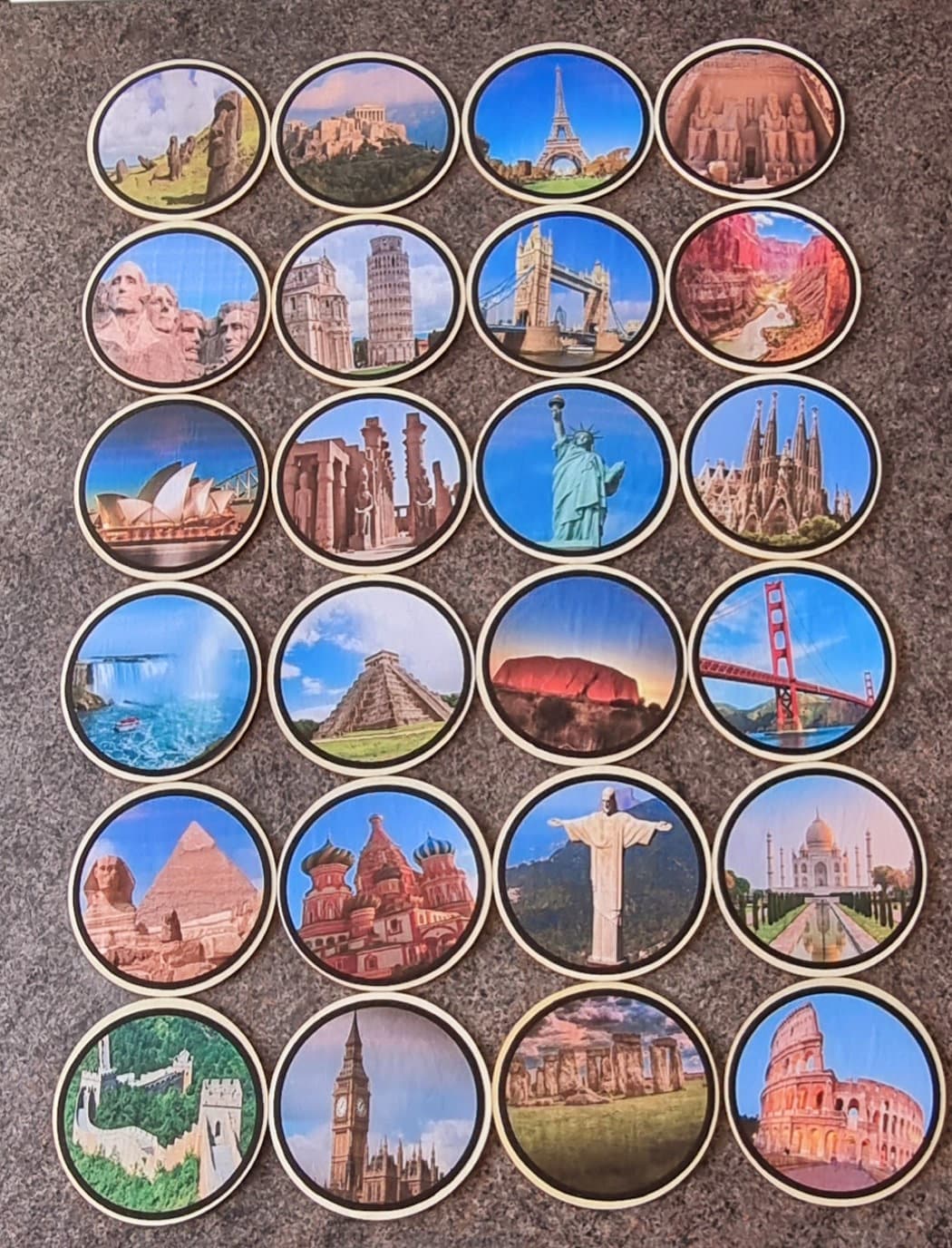 Landmarks of the world Learning disks