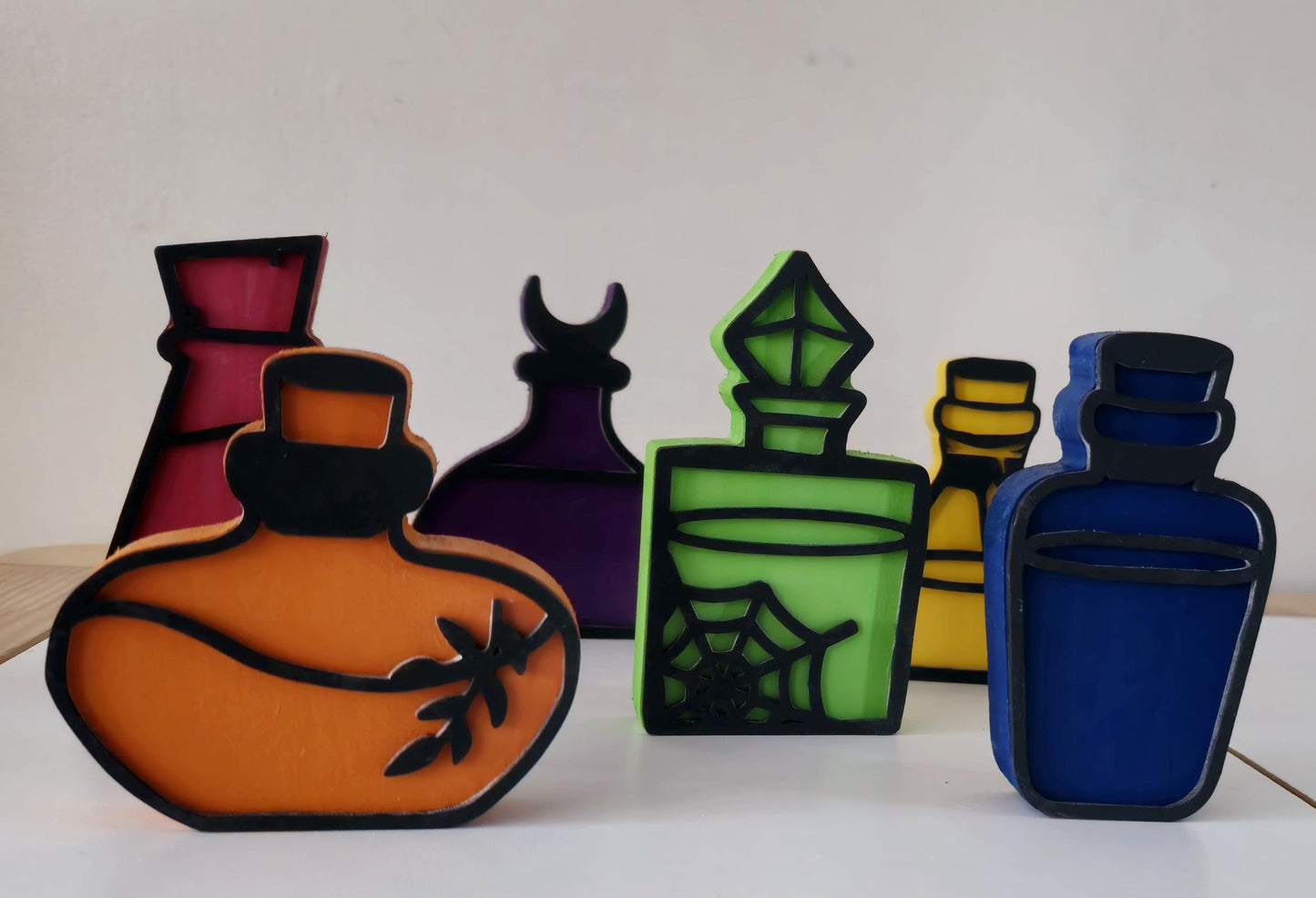 6 Chunky Potion bottles