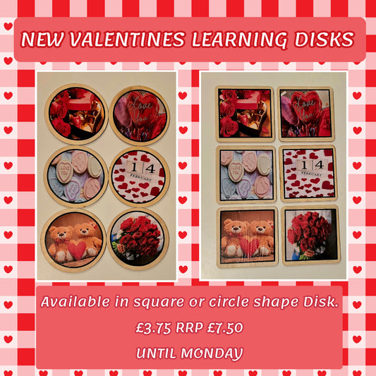 Valentines day Learning Disks