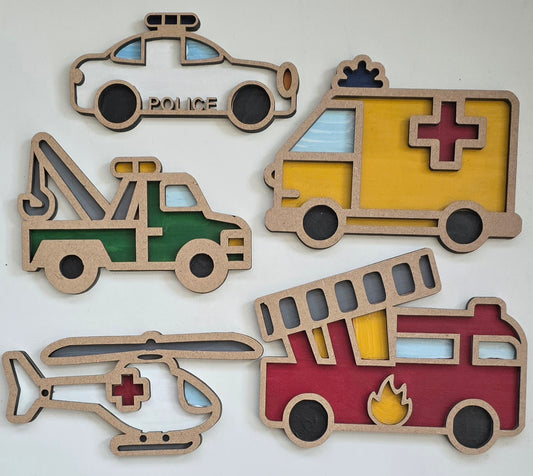 Emergency vehicle tinker trays